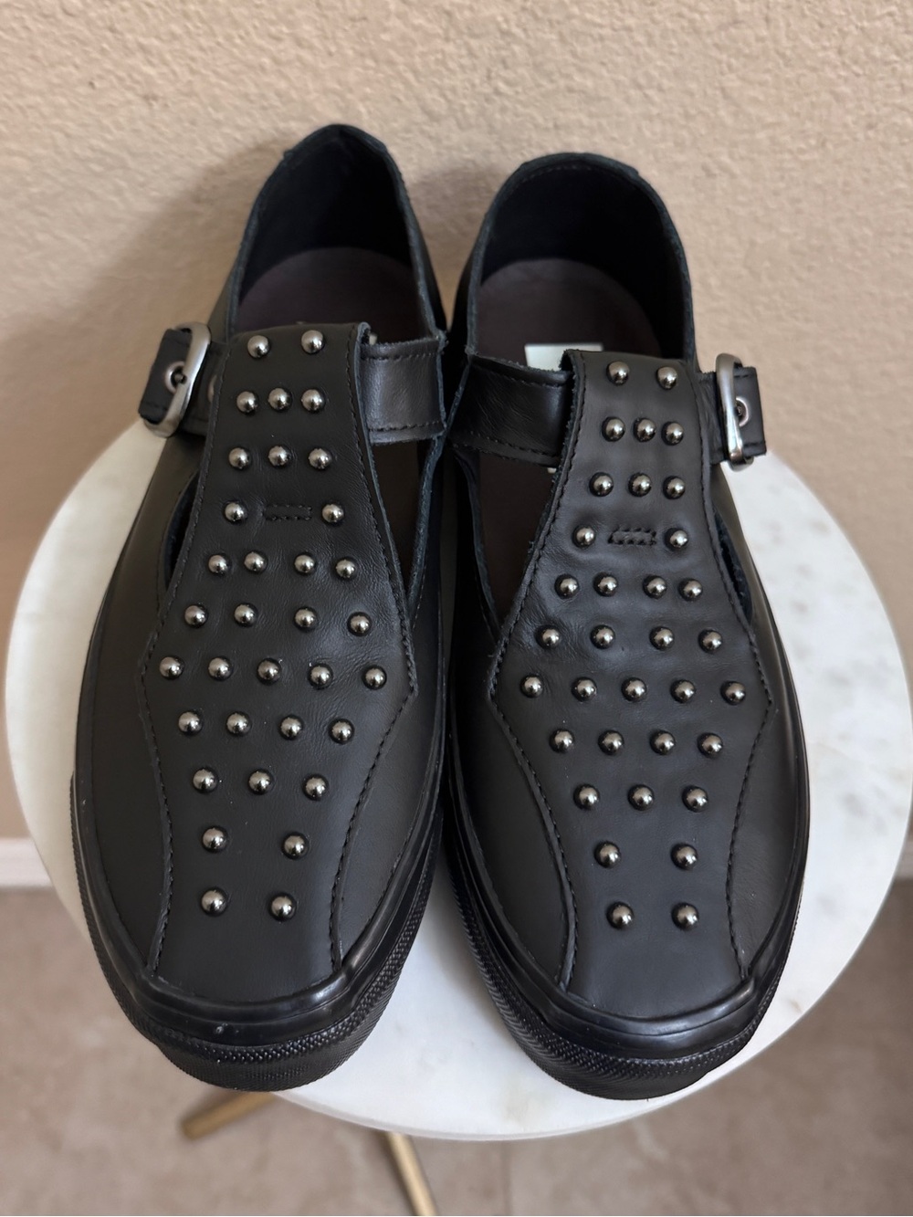 Women VANS Premium Mary Jane 93 Black genuine leather Pearlized sneakers Size 7 - Picture 3 of 9